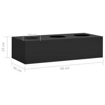 Office Cabinet with Planter Box - Anthracite Steel 90x40x128 cm