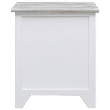 Elegant White Bedside Cabinet - Vintage Charm | HipoMarket UK