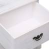 Elegant White Bedside Cabinet - Vintage Charm | HipoMarket UK