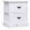 Elegant White Bedside Cabinet - Vintage Charm | HipoMarket UK