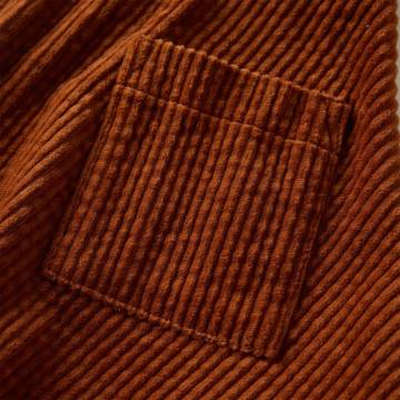 Kids' Corduroy Skirt with Pockets - Cognac, Size 140