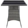 Stylish Grey Garden Table - 140x80 cm Poly Rattan