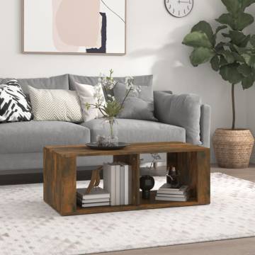 Coffee Table Smoked Oak - Stylish & Functional (100x50 cm)