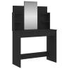 Elegant Black Dressing Table with Mirror - 96x39x142 cm