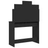 Elegant Black Dressing Table with Mirror - 96x39x142 cm