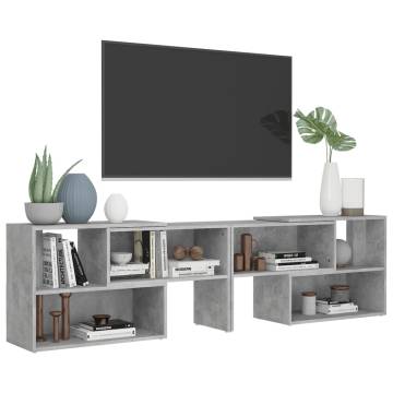 Stylish Concrete Grey TV Cabinet - 149x30x52 cm - HiFoMarket