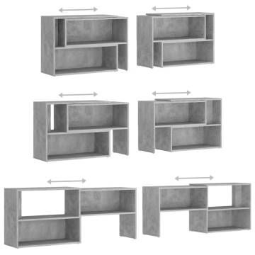 Stylish Concrete Grey TV Cabinet - 149x30x52 cm - HiFoMarket