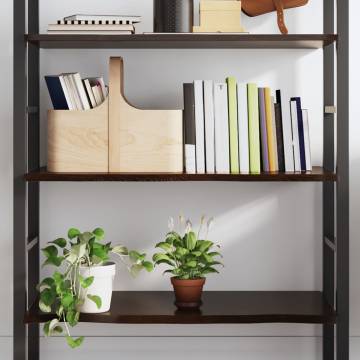 Wall Shelf Dark Brown 80x50 cm | Treated Solid Wood Oak