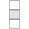 Sliding Door Black 76x205 cm - Tempered Glass & Aluminium