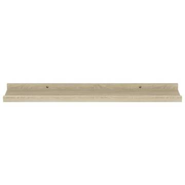 Stylish Wall Shelves - 4 pcs Sonoma Oak | HipoMarket