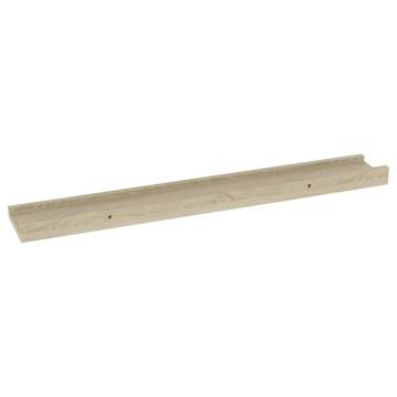 Stylish Wall Shelves - 4 pcs Sonoma Oak | HipoMarket