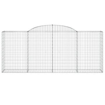 Arched Gabion Baskets - 8 pcs 300x50x120/140 cm Galvanised Iron