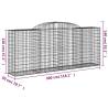 Arched Gabion Baskets - 8 pcs 300x50x120/140 cm Galvanised Iron