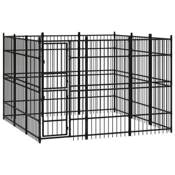 Outdoor Dog Kennel Steel 8.29 m² - Safe & Spacious for Dogs