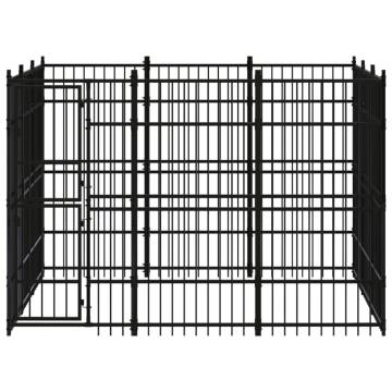 Outdoor Dog Kennel Steel 8.29 m² - Safe & Spacious for Dogs