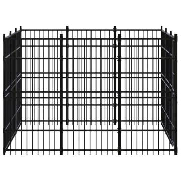 Outdoor Dog Kennel Steel 8.29 m² - Safe & Spacious for Dogs