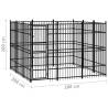 Outdoor Dog Kennel Steel 8.29 m² - Safe & Spacious for Dogs