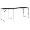 Foldable Camping Table Grey Aluminium 180x60 cm Colour grey Size 180 x 60 cm Quantity in Package 1 