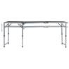 Foldable Camping Table Grey Aluminium 180x60 cm | HipoMarket