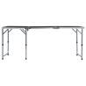 Foldable Camping Table Grey Aluminium 180x60 cm | HipoMarket