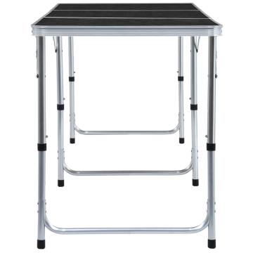 Foldable Camping Table Grey Aluminium 180x60 cm | HipoMarket