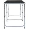 Foldable Camping Table Grey Aluminium 180x60 cm | HipoMarket