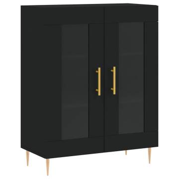 Elegant Highboard Black - 69.5x34x180 cm Engineered Wood