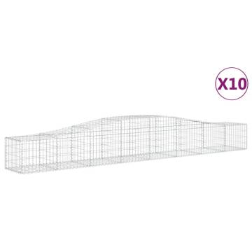 Arched Gabion Baskets 10 pcs - Durable Galvanised Iron