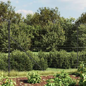 Wire Mesh Fence with Flange Anthracite 1.8x10m | HiPoMarket