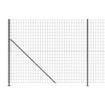 Wire Mesh Fence with Flange Anthracite 1.8x10m | HiPoMarket