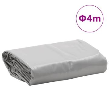 Heavy-Duty Grey Tarpaulin Ø 4 m | Water & UV Resistant