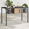 Garden Table with Glass Top Black 115x54x74 cm Poly Rattan Colour black Quantity in Package 1 Material glass 