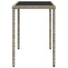 Light Grey Garden Table with Glass Top | 115x54 cm | HipoMarket