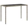 Light Grey Garden Table with Glass Top | 115x54 cm | HipoMarket