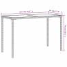 Light Grey Garden Table with Glass Top | 115x54 cm | HipoMarket