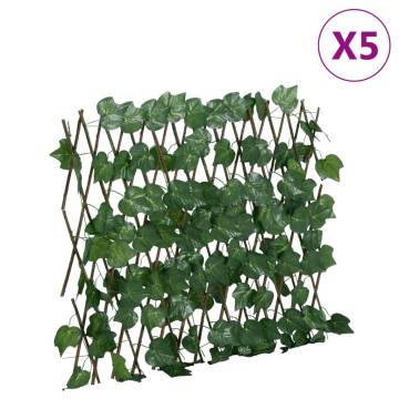 Artificial Grape Leaf Trellis - Expandable Green 5 pcs