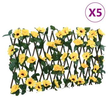 Artificial Ivy Trellis Expandable 5 pcs Yellow - 180x20 cm