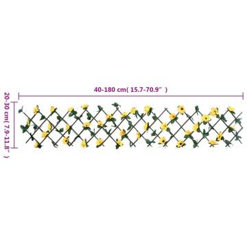 Artificial Ivy Trellis Expandable 5 pcs Yellow - 180x20 cm