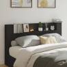 Headboard Cabinet with LED Black 180x16.5x103.5 cm Colour black Size 180 x 16.5 x 103.5 cm Quantity in Package 1 