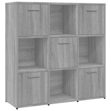 Book Cabinet Grey Sonoma - Modern Storage Solution | Hipomarket