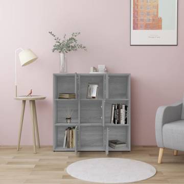 Book Cabinet Grey Sonoma - Modern Storage Solution | Hipomarket