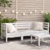 Garden Sofa 3-Seater White Solid Wood Pine Colour white pine Quantity in Package 1 Model 2x corner + middle 