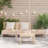 Garden Sofa 3-Seater Solid Wood Pine - Stylish Outdoor Seating