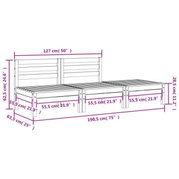 Garden Sofa 3-Seater Solid Wood Pine - Stylish Outdoor Seating