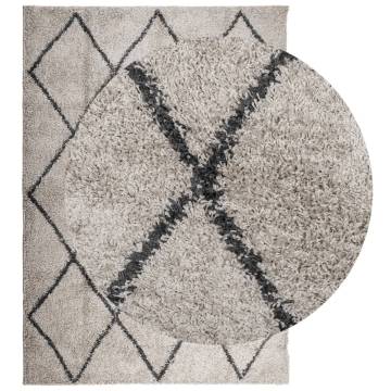 Shaggy Rug High Pile Beige & Anthracite 120x170 cm - Cozy Comfort