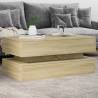 Coffee Table with LED Lights Sonoma Oak 90x50x40 cm Colour sonoma oak Quantity in Package 1 Length 90 cm 