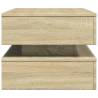 Modern Coffee Table with LED Lights in Sonoma Oak | Hipo Market