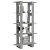 Concrete Grey Book Cabinet & Room Divider - 80x30x160 cm