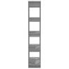 Concrete Grey Book Cabinet & Room Divider - 80x30x160 cm