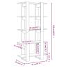 Concrete Grey Book Cabinet & Room Divider - 80x30x160 cm